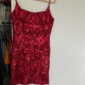 red short homecoming dress